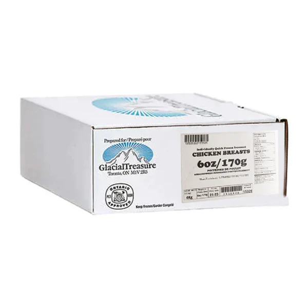 Glacial Treasure - Iqf 6OZ Chicken Breasts 4KG