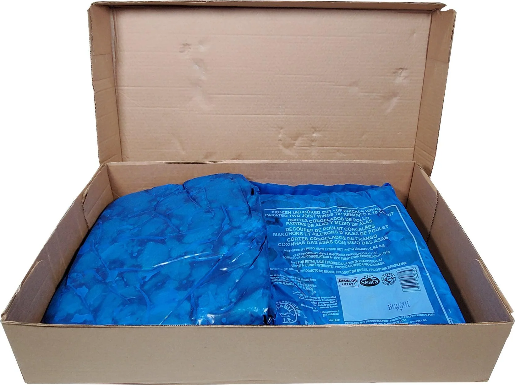 XXX - Frozen - Chicken Wings - Split 8-10 count - Brazalian - Halal — Case (4 x 10 LB)