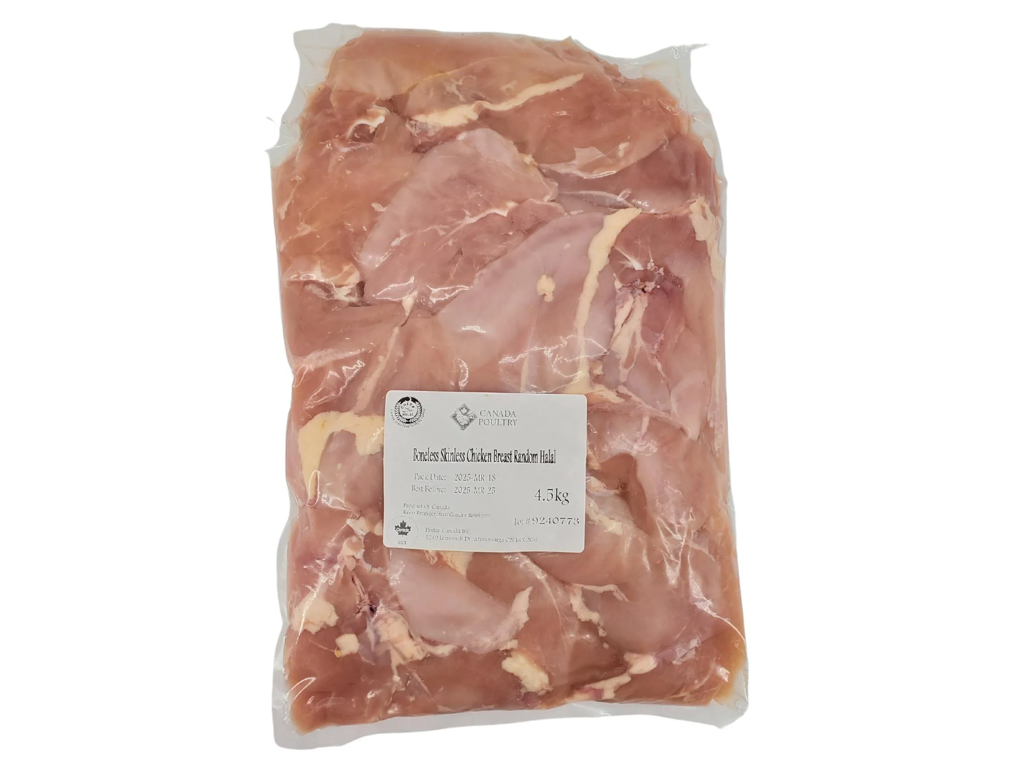 Fresh - CP Premium - Air Chilled - Chicken Breasts - Trimmed - Halal — Case (4 x 10 LB)