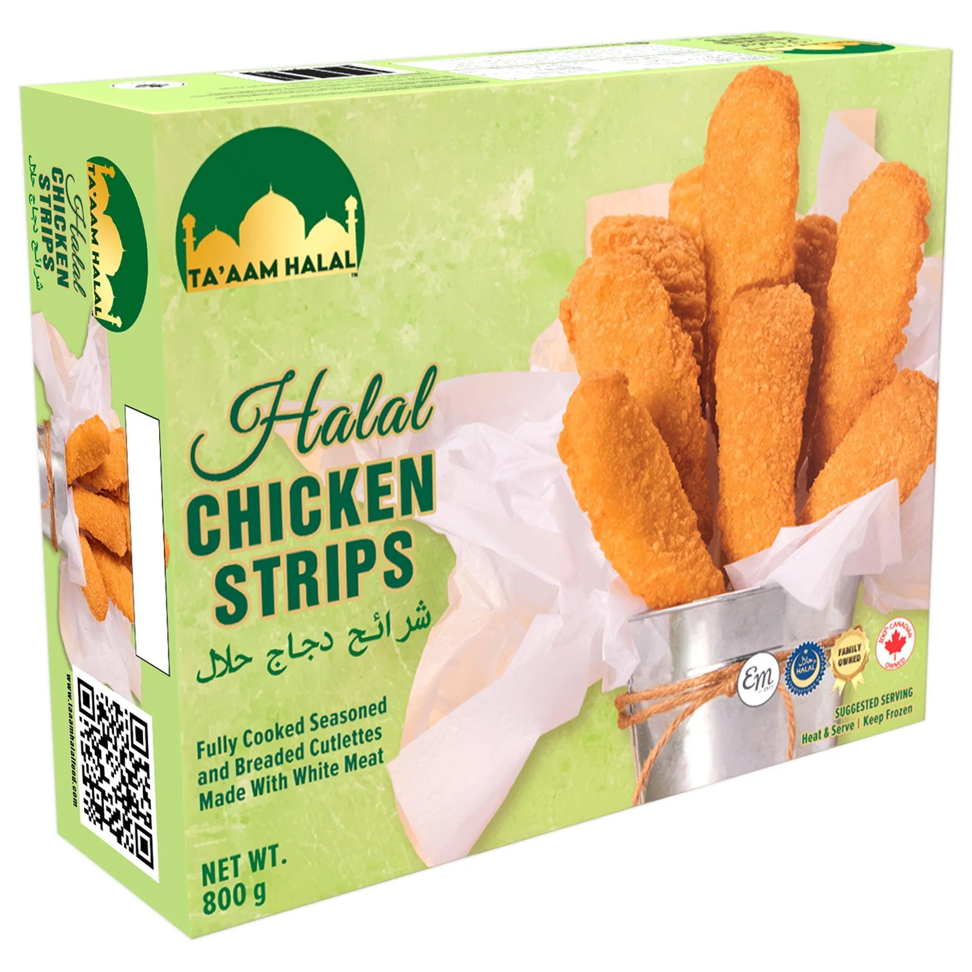 Frozen - TA'AAM - Breaded Chicken Strips - Halal — Each (800 G)