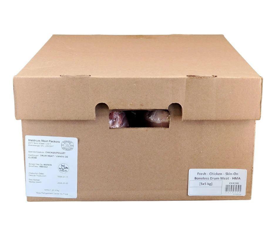 Fresh Hand Slaughter Chicken - B-Less Sk-On Drum Meat - Halal — Each (5 KG)