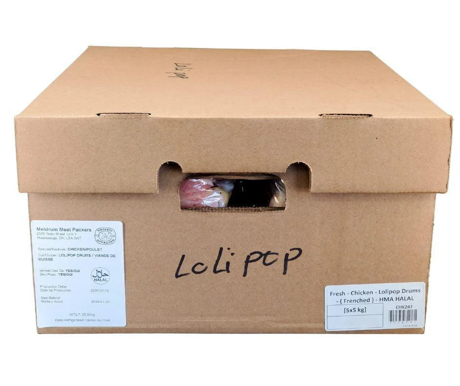 Fresh Hand Slaughter Chicken - Lolipop Drums - Halal — Each (5 KG)