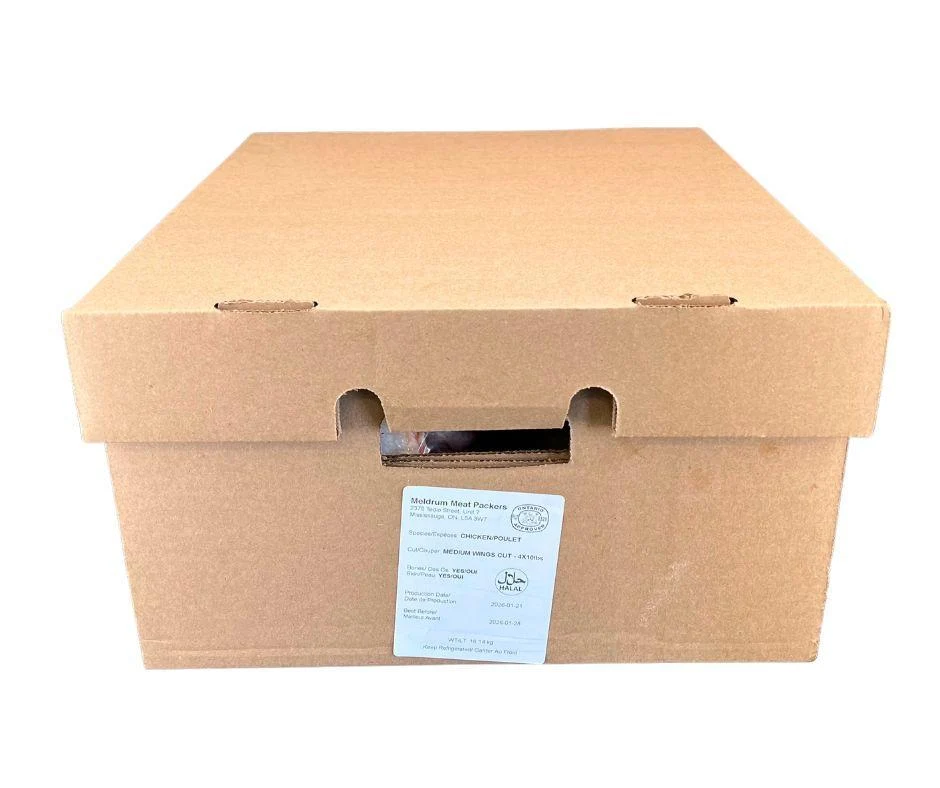 Fresh - Hand Slaughter Chicken - Medium Split Wings - Halal — Case (4 x 10 LB)