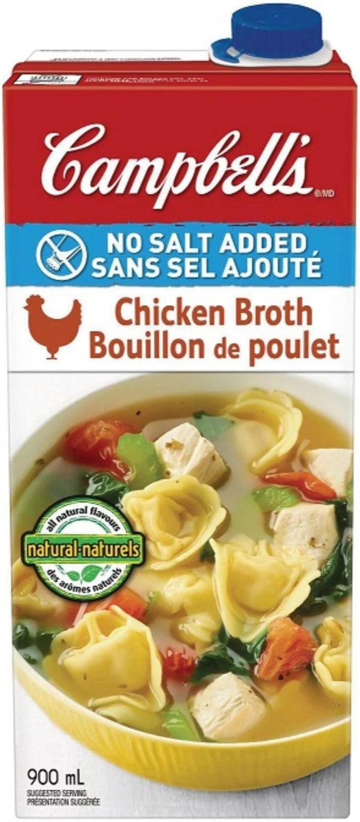 Campbell's - Chicken Broth - No Salt — Case (12 x 900 ML)