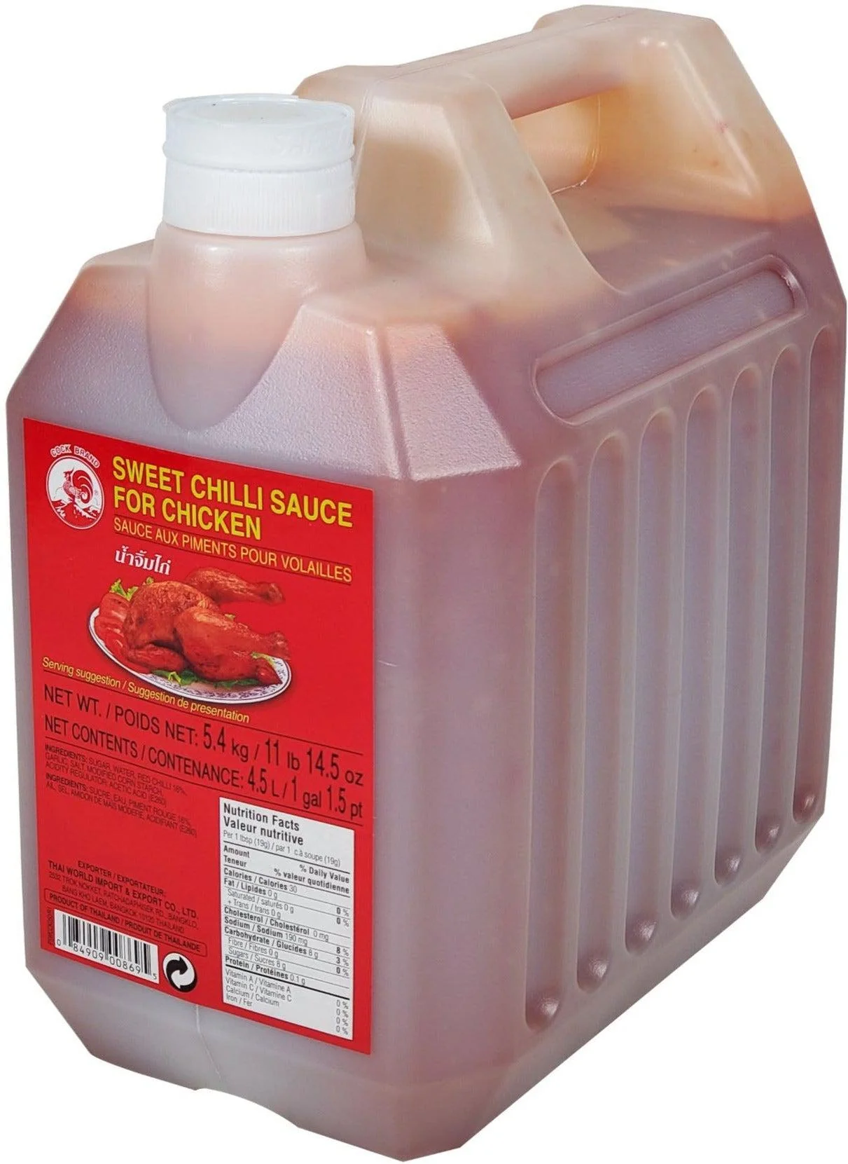 Cock Brand - Sweet Chilli Sauce For Chicken - 4.5L — Each (4.5 L)