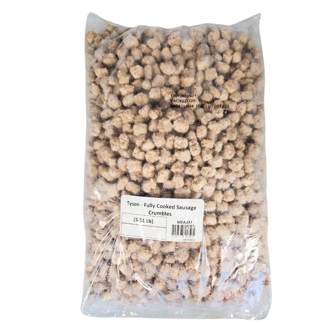 Tyson - Fully Cooked Sausage Crumbles — Case (2 x 5.51 LB)