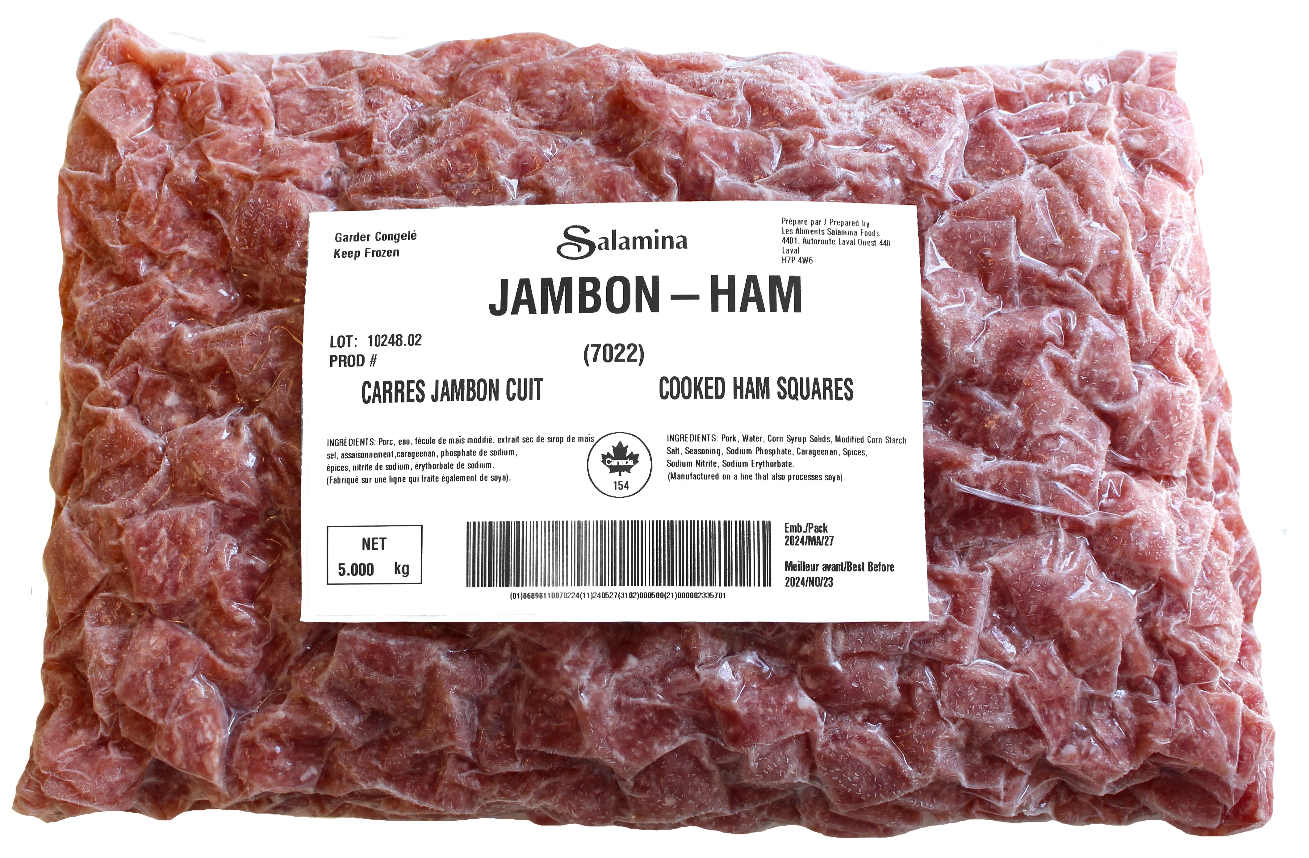 Salamina - Fully Cooked Ham Squares — Each (2.5 KG)