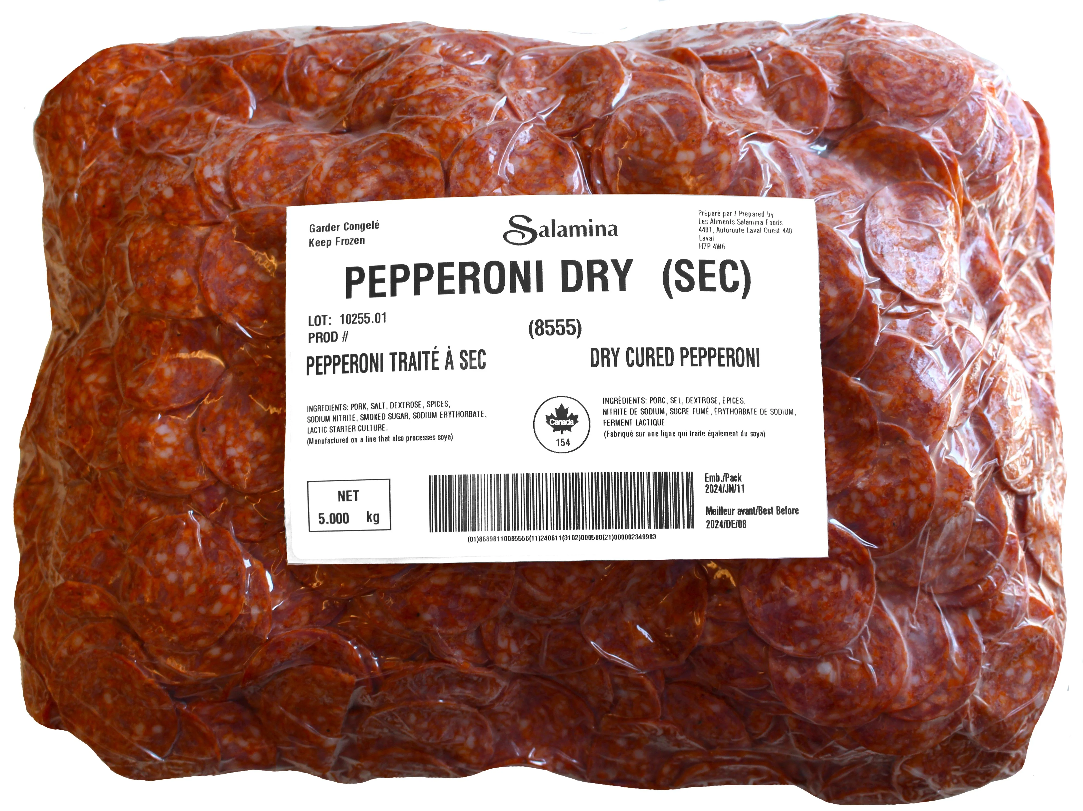 Salamina - Dry Cured Sliced Pepperoni — Each (2.5 KG)
