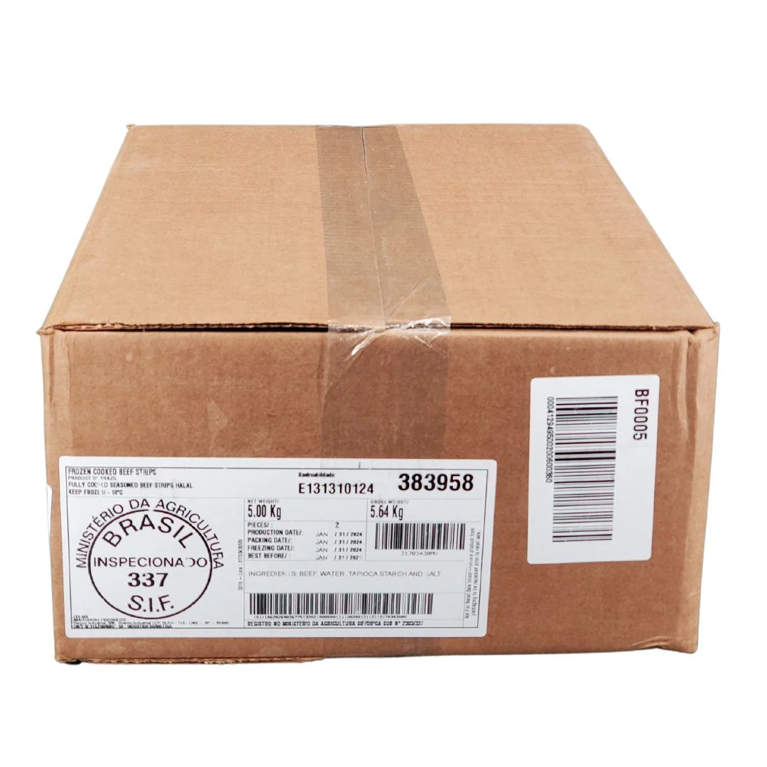 Reuven - Fully Cooked Beef Strips — Each (2.5 KG)