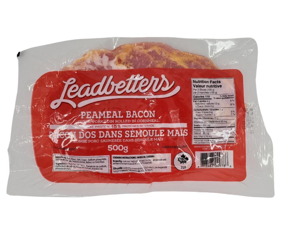 Fresh - Leadbetter - Premium Sliced Peameal Bacon — Case (4 x 500 G)