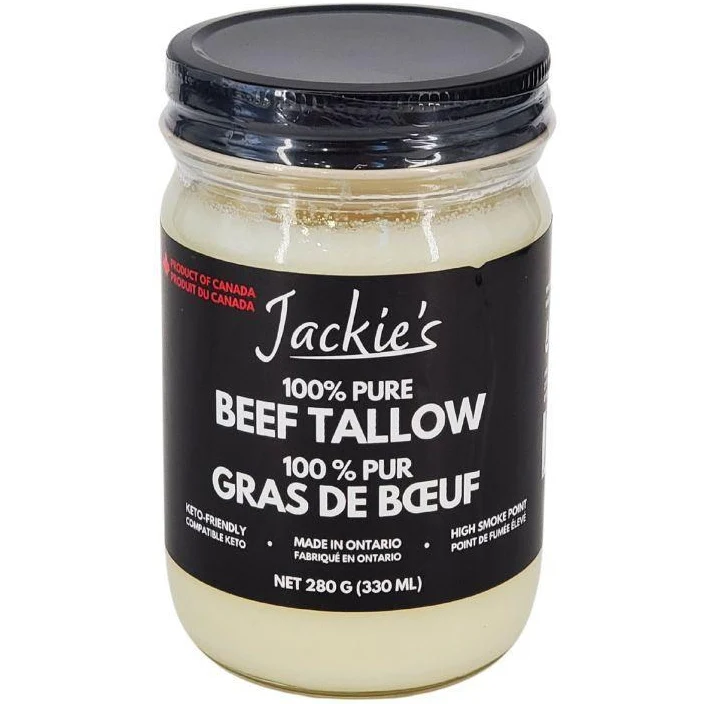 Jackie's 100% Pure Beef Tallow — Case (12 x 280 G)
