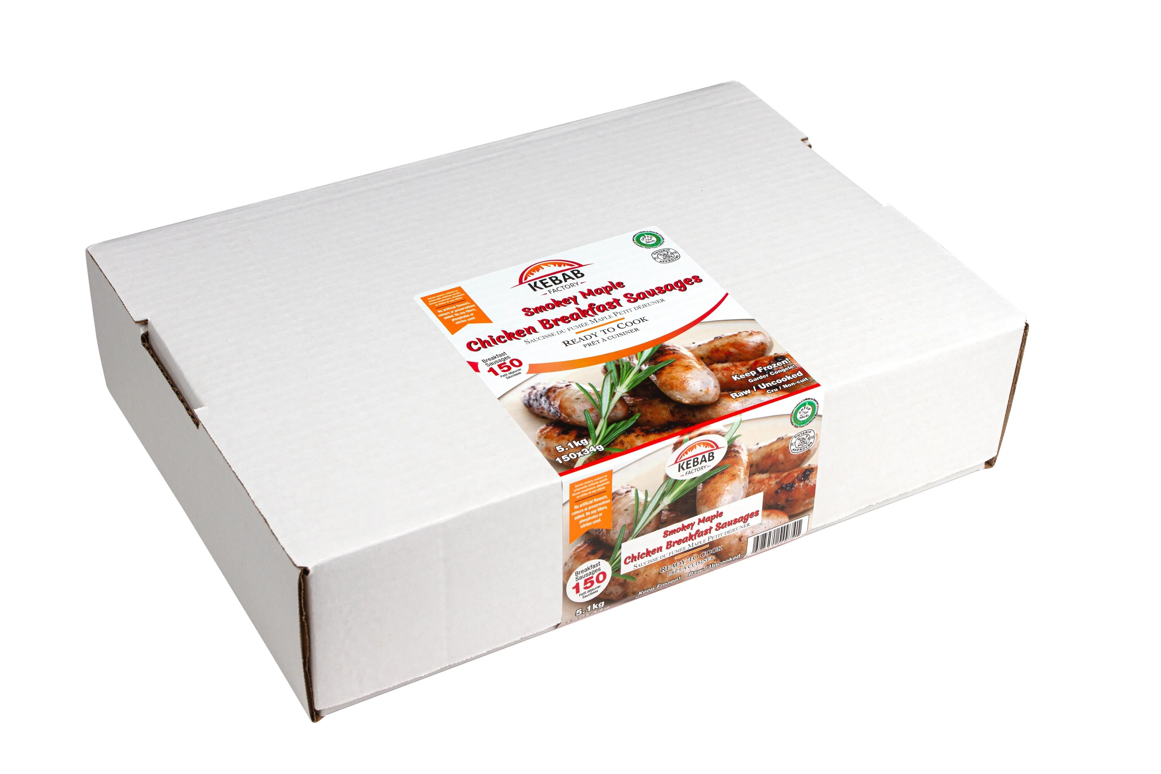 Kebab Factory - Chicken Breakfast Sausages - Ready To Cook - Halal
