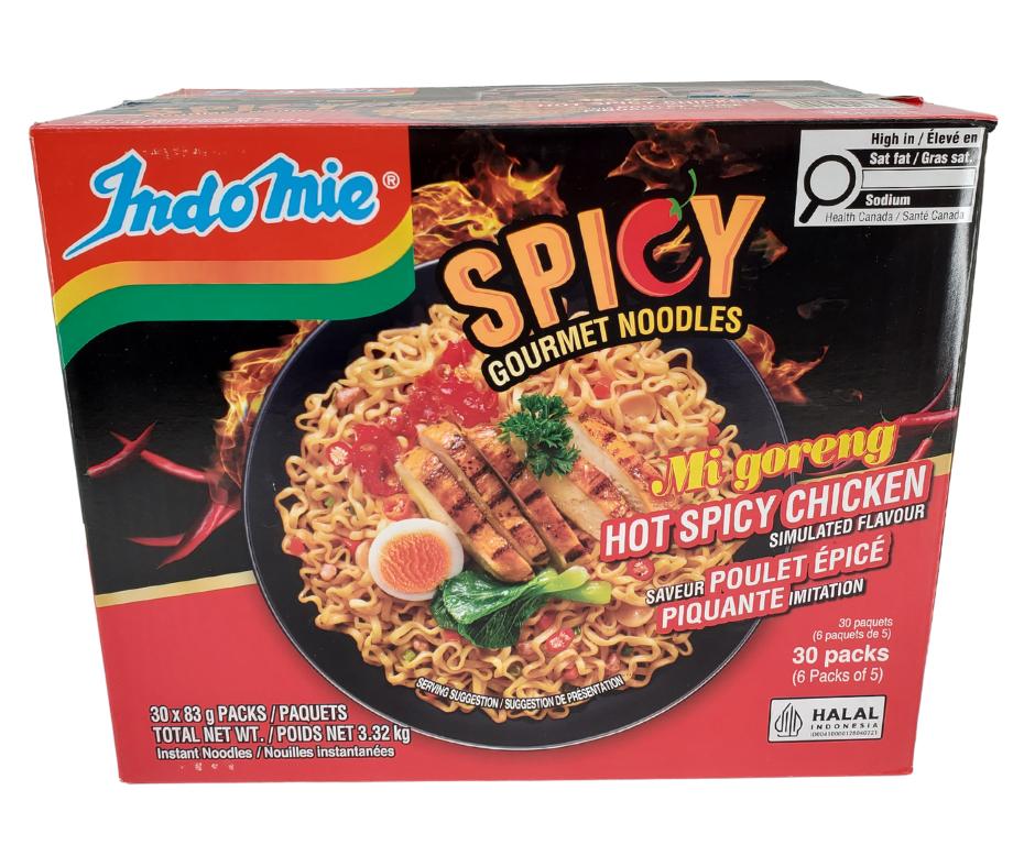 Indomie - Instant Noodle - Hot Spicy Chicken — Case (6 x 5 x 83 G)