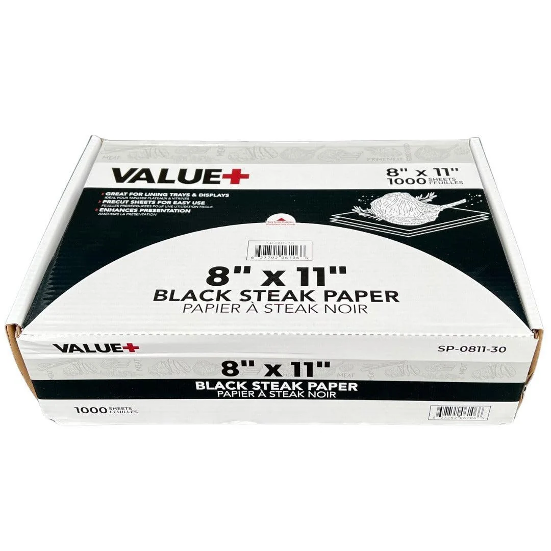 Value+ - Steak Paper - Black - 8"x11"