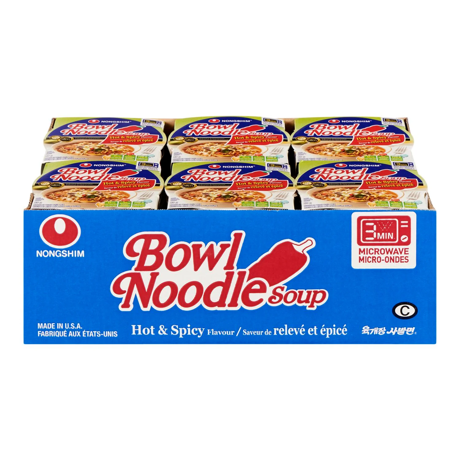Nongshim - Bowl Noodle Hot & Spicy 12x86GR
