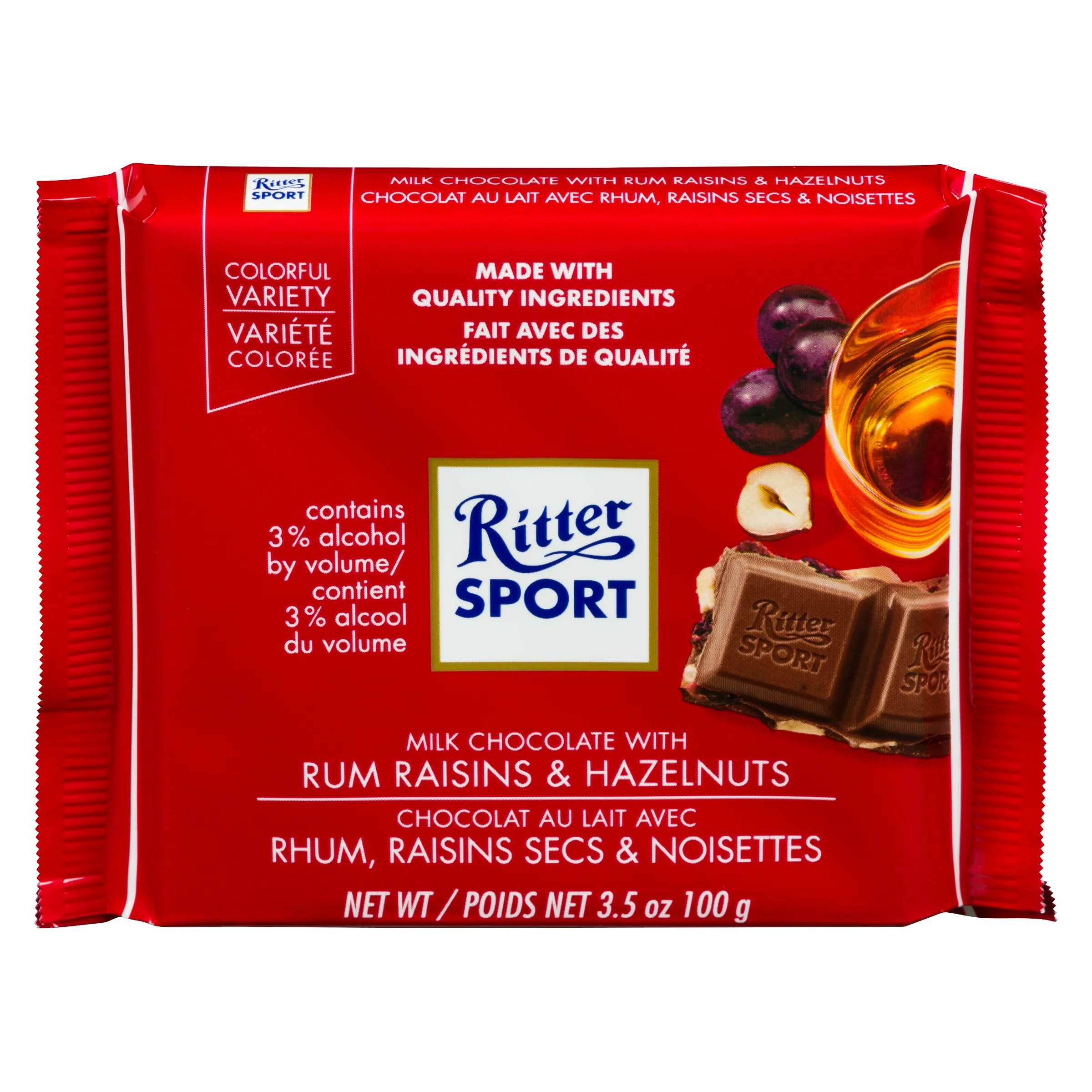 Ritter - Rum Raisins & Hazelnuts 100GR