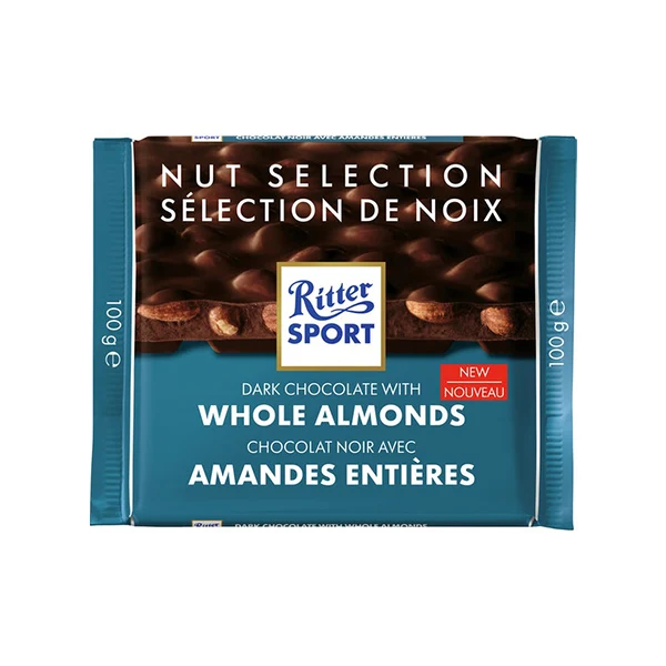 Ritter - Dark Chocolate With Whole Almonds 100GR