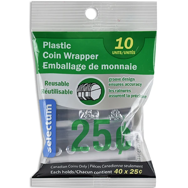 Link - Plastic Coin Wrapper Quarters EA