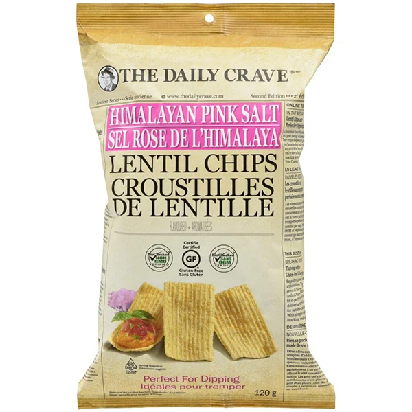 The Daily Crave - Himalayan Pink Salt Lentil Chips 120GR