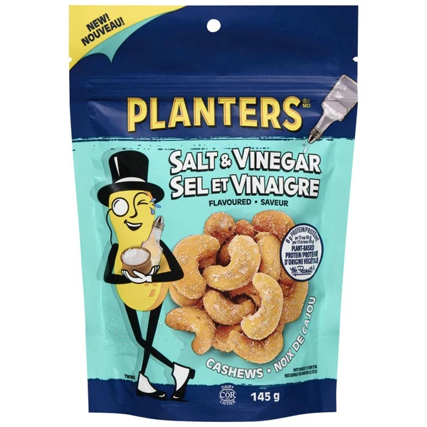 Planters - Salt & Vinegar Cashews 145GR