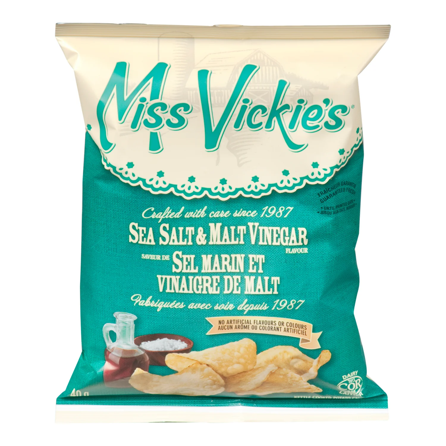 Miss Vickies - Sea Salt Malt Vinegar 40x40 GR