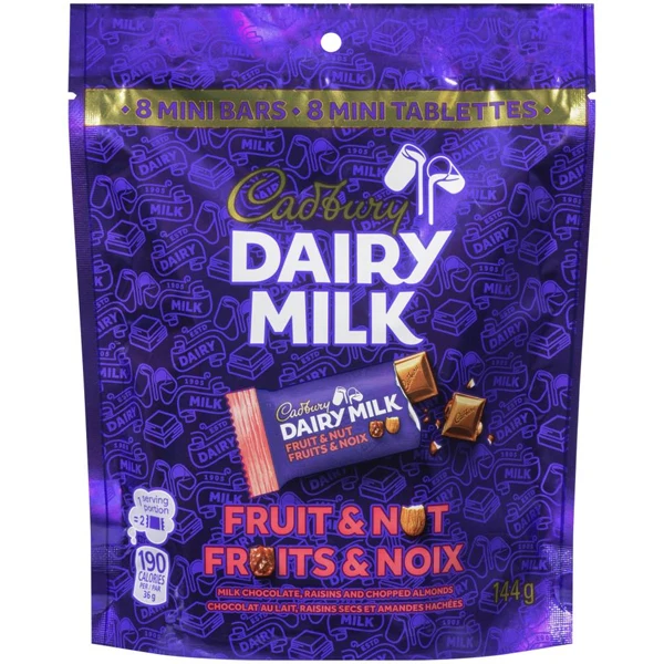 Cadbury - Fruit & Nut Mini Bars 144GR