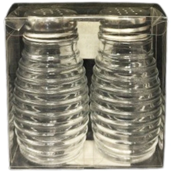 Standa - Salt And Pepper Set Glass 90ML Round Ribbed 1EA