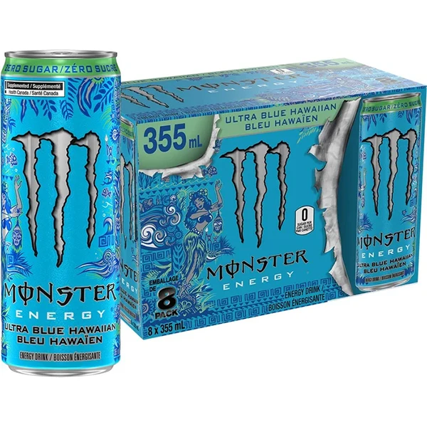 Monster - Energy Ultra Blue Hawaiian Zero Sugar 8x355 ML