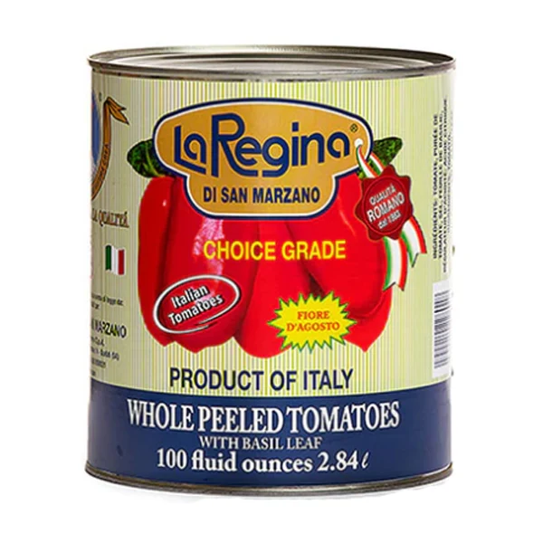 La Regina - Whole Peeled Tomatoes W Basil 2.84LT