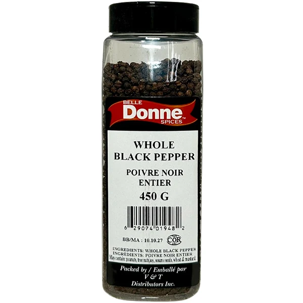Belle Donne - Whole Black Pepper 450GR