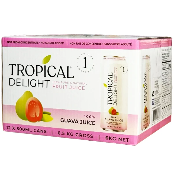 Tropical Delight - Td 100% Guava Juice Can 12x500 ML