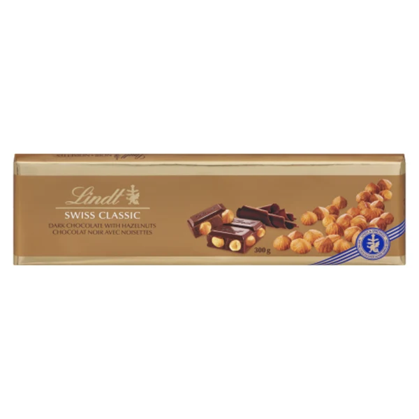 Lindt - Swiss Classic Gold Bar Dark Hazelnut 300GR