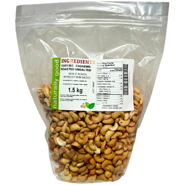 Naturally Good - Cashews Roasted Unsalted 1.5KG