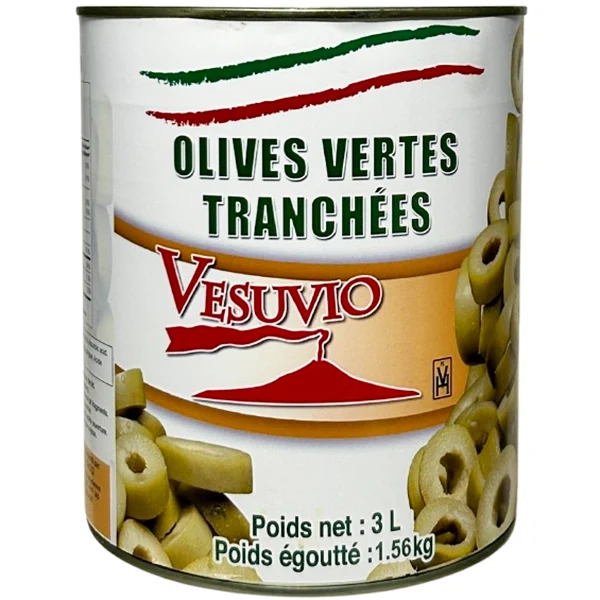 Vesuvio - Green Sliced Olives 6x2.84 LT