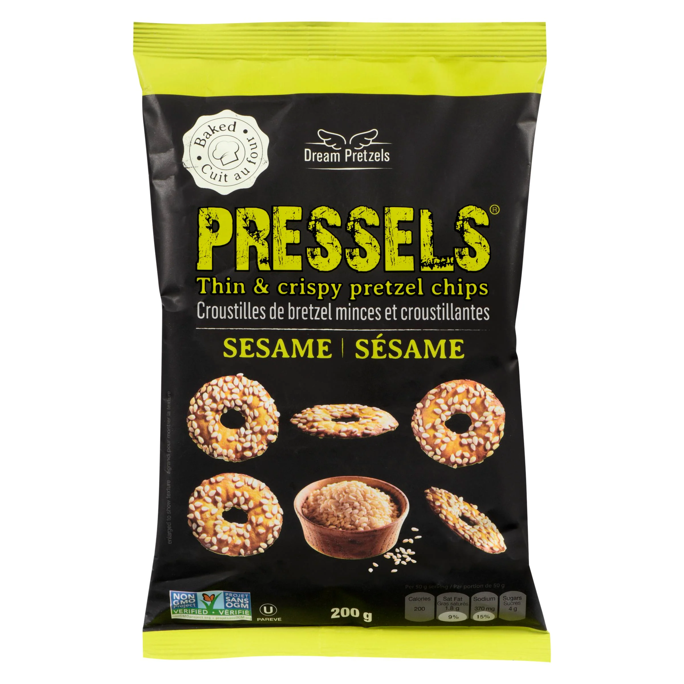 Dream Pretzels - Pressels Sesame 200GR