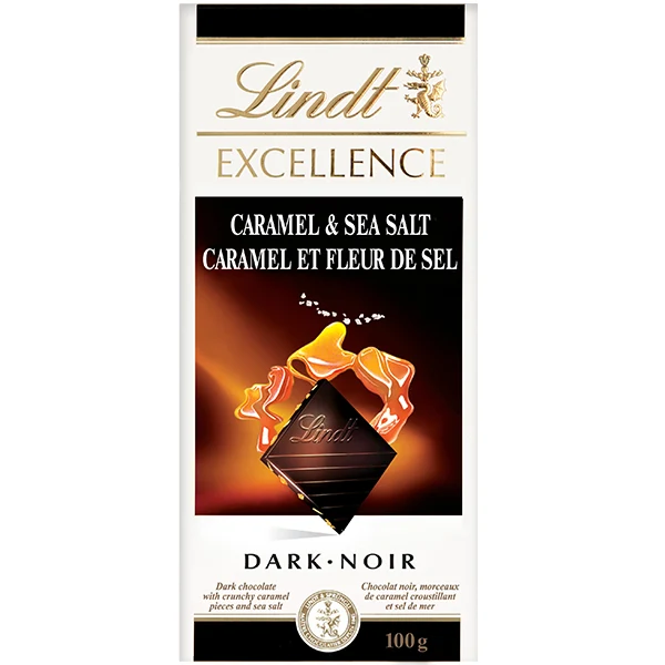 Lindt - Excellence Caramel & Sea Salt Bar 20x100 GR