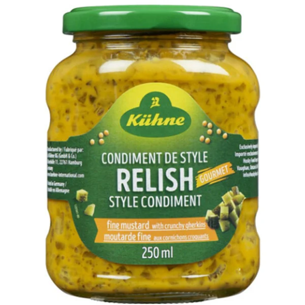 Kuhne - Fine Mustard Gourmet Relish 6x250 ML
