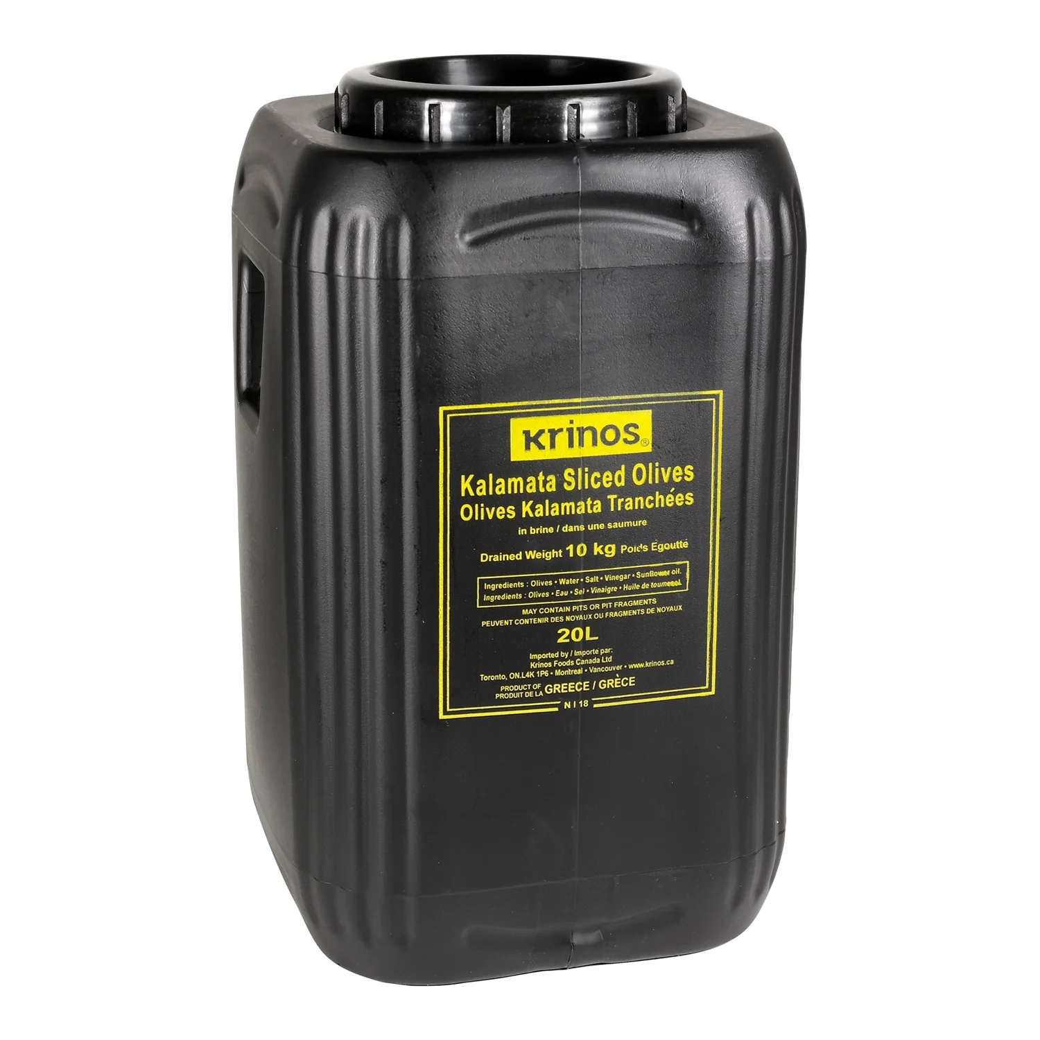 Krinos - Kalamata Olives Sliced 10KG