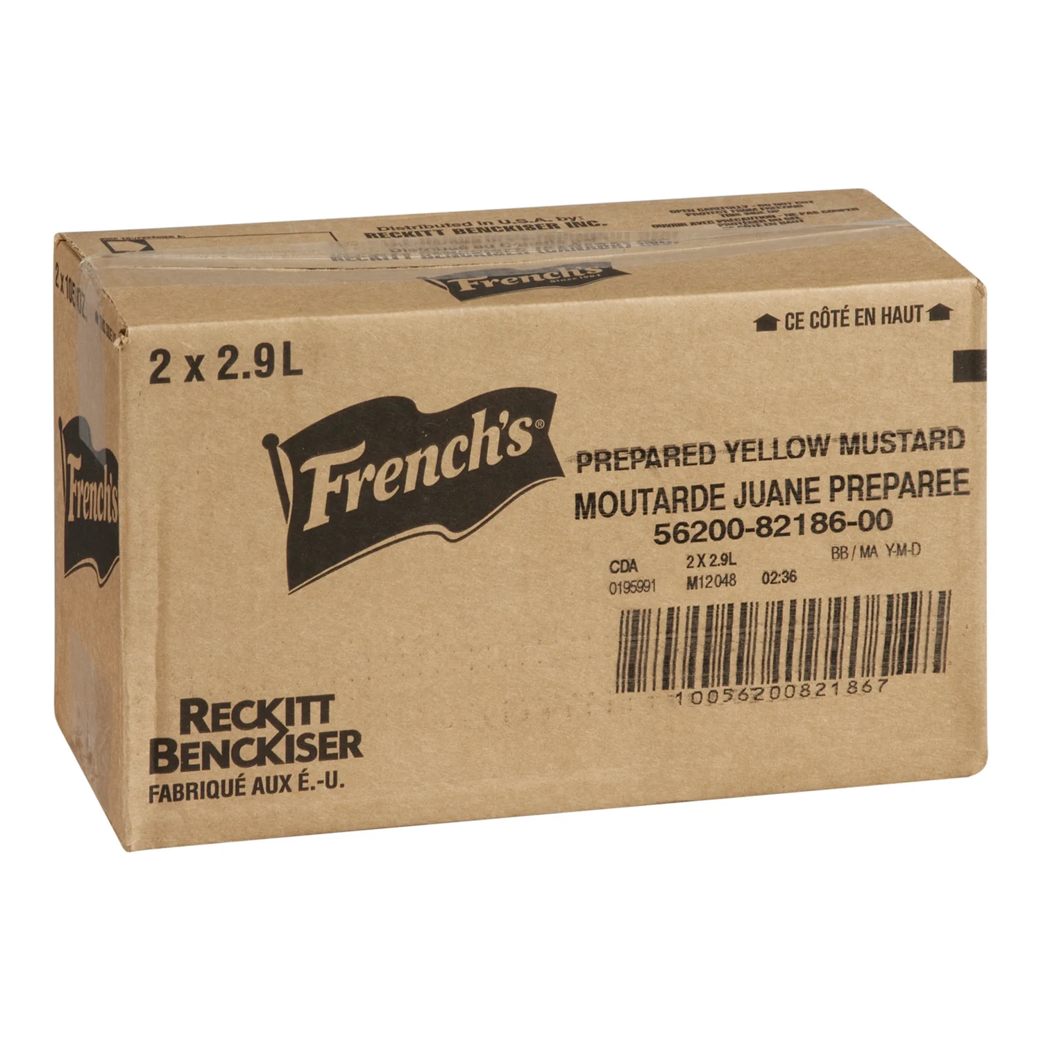 French'S - Yellow Mustard 2x2.9LT