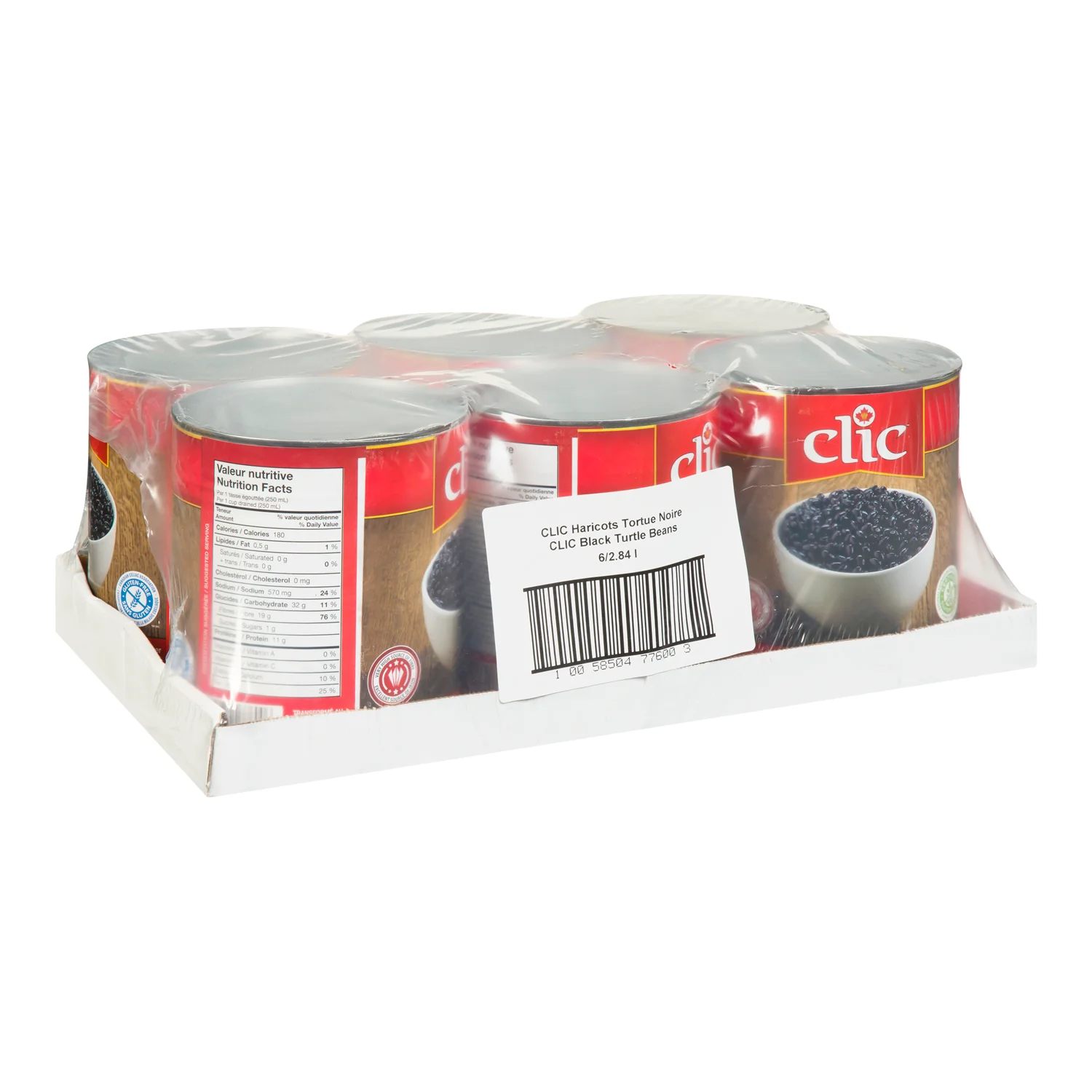 Clic - Black Turtle Beans 6x100OZ