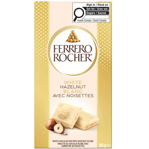 Ferrero - Rocher White Hazelnut Bar 16x90 GR