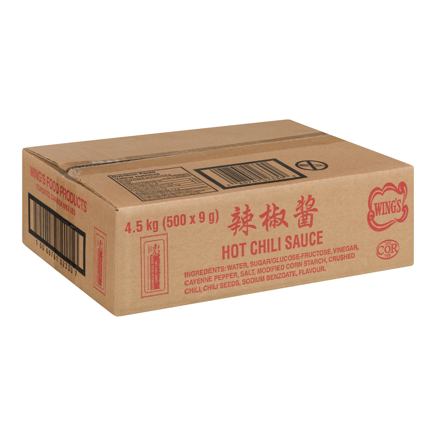 Wings Foods - Hot Chili Sauce Portions 500x9 GR