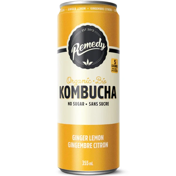 Remedy Drinks - Ginger Lemon Kombucha 12x355 ML