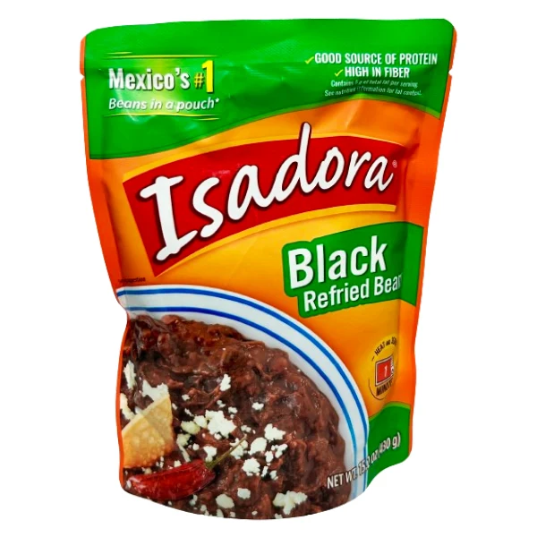 Isadora - Refried Black Beans 8x430 GR