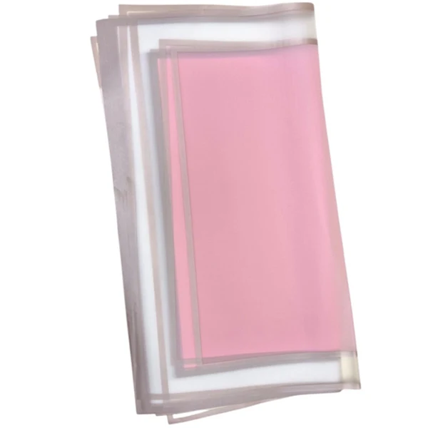 Han Su - 20PC Pink W/ White & Gold Edge Wrapping Paper 57x57 CM