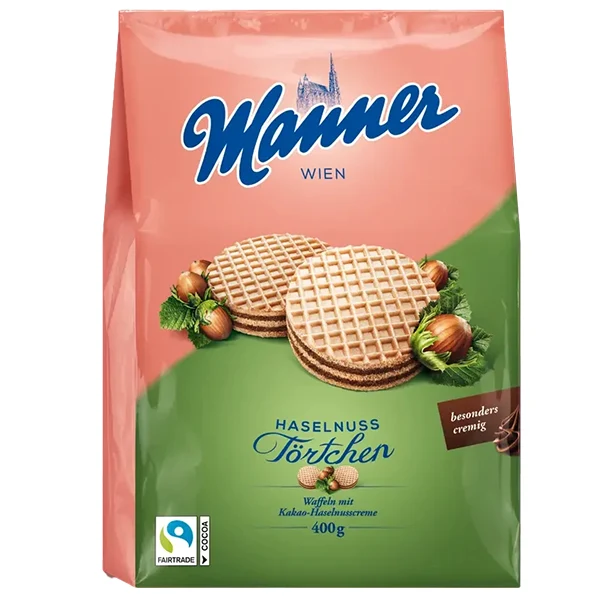 Manner - Tartlets Hazelnut Wafer 8x400 GR