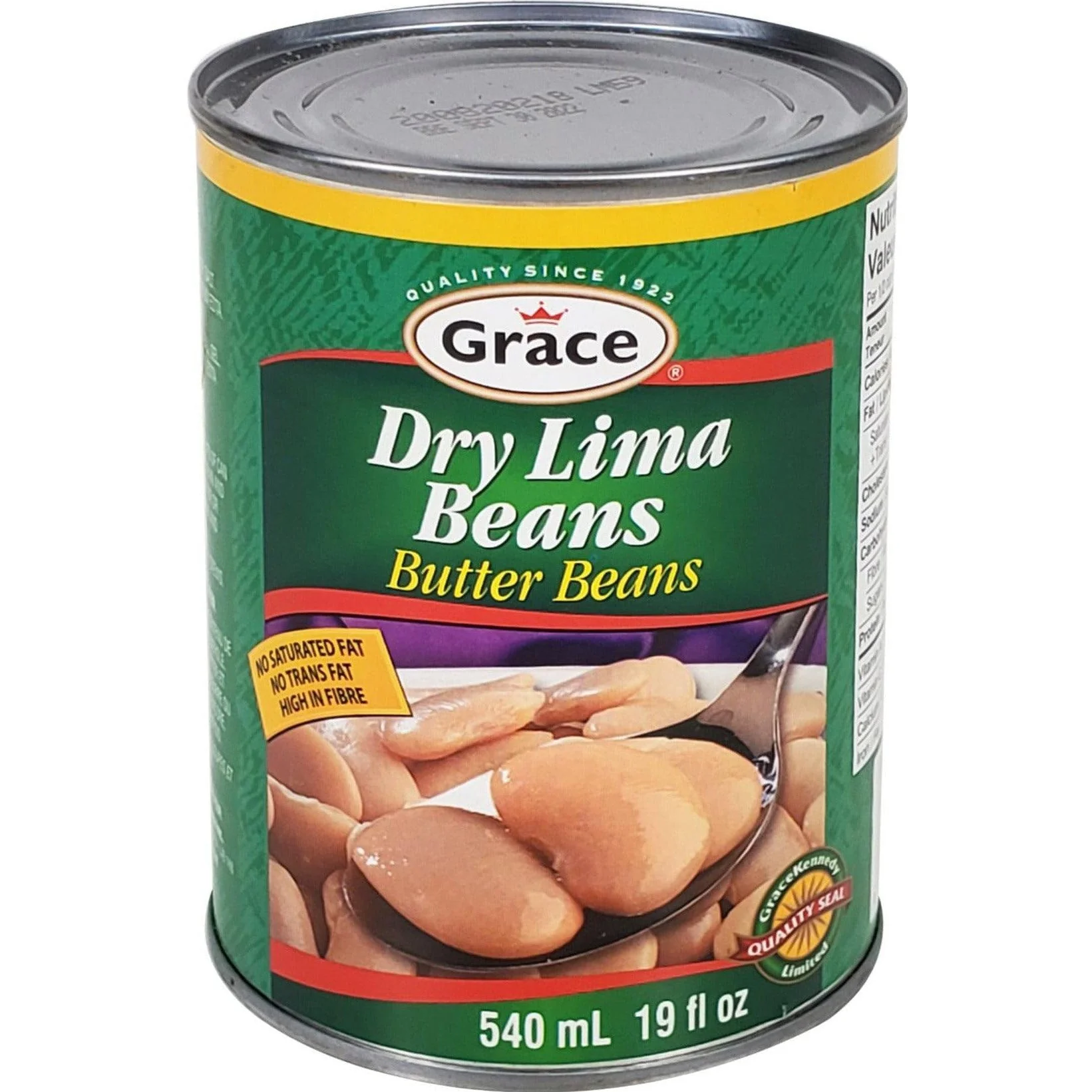 Grace - Dry Lima Beans — Case (24 x 540 ML)