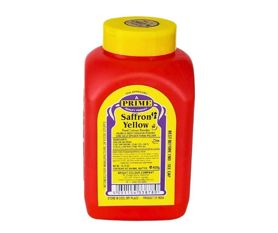Prime - Food Colour - Saffron Yellow — Case (20 x 400 G)