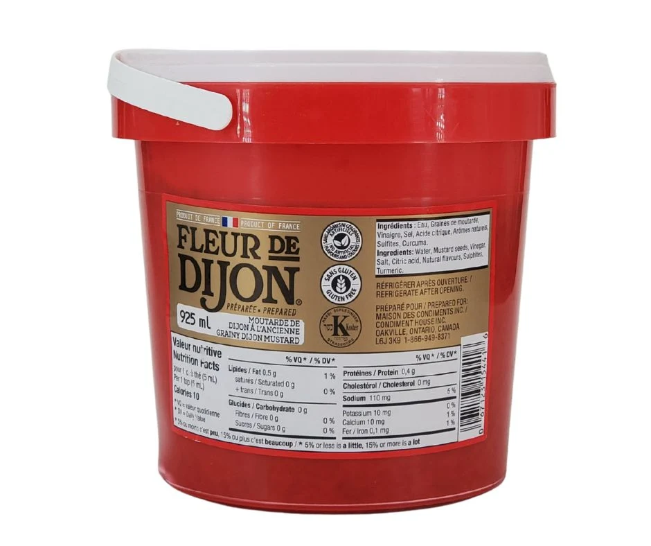 Fleur De Dijon - Prepared Dijon Mustard Grainy - WHYTE03 — Each (925 ML)