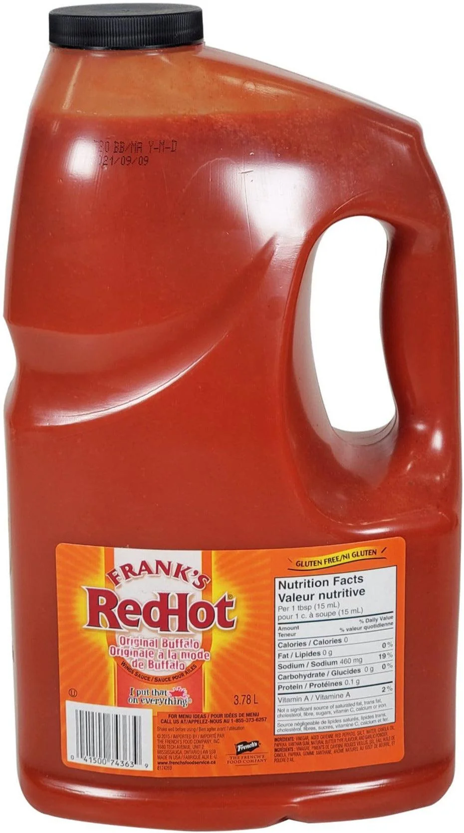 Frank'S Red Hot Buffalo Wings Sauce - 3.78L — Each (3.78 L)